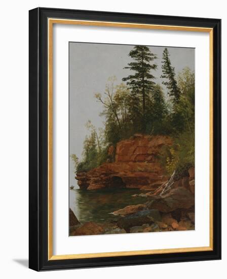 Rocky Cove-Albert Bierstadt-Framed Giclee Print