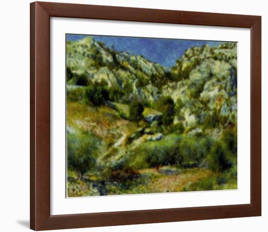 Rocky Crags at L'Estaque-Pierre-Auguste Renoir-Framed Art Print