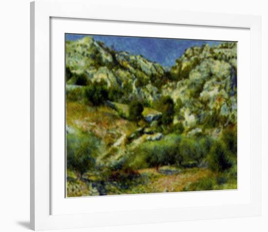 Rocky Crags at L'Estaque-Pierre-Auguste Renoir-Framed Art Print