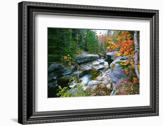 Rocky Creek During Fall White Mountains-George Oze-Framed Photographic Print