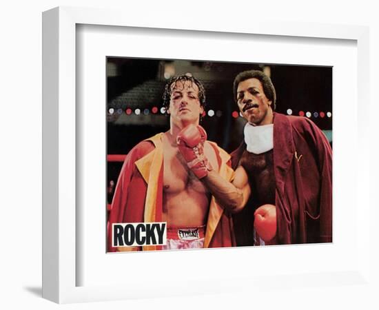 Rocky, French Movie Poster, 1977-null-Framed Premium Giclee Print