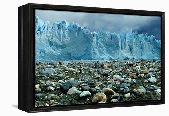 Rocky Glacier Beach Patagonia Argentina-null-Framed Stretched Canvas
