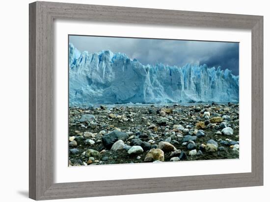 Rocky Glacier Beach Patagonia Argentina-null-Framed Photo