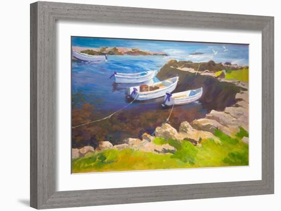 Rocky Harbour (Oil on Board)-William Ireland-Framed Giclee Print