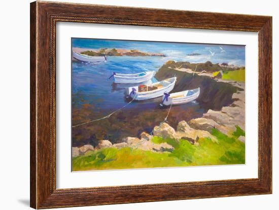 Rocky Harbour (Oil on Board)-William Ireland-Framed Giclee Print