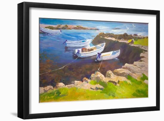 Rocky Harbour (Oil on Board)-William Ireland-Framed Giclee Print