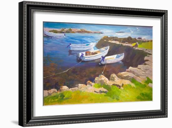 Rocky Harbour (Oil on Board)-William Ireland-Framed Giclee Print