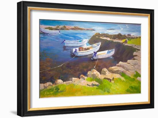 Rocky Harbour (Oil on Board)-William Ireland-Framed Giclee Print