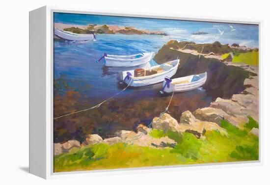 Rocky Harbour (Oil on Board)-William Ireland-Framed Premier Image Canvas