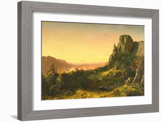 Rocky Landscape, 1853-John Frederick Kensett-Framed Giclee Print