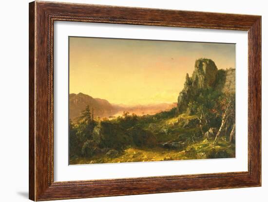 Rocky Landscape, 1853-John Frederick Kensett-Framed Giclee Print