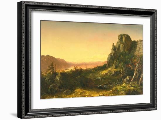 Rocky Landscape, 1853-John Frederick Kensett-Framed Giclee Print