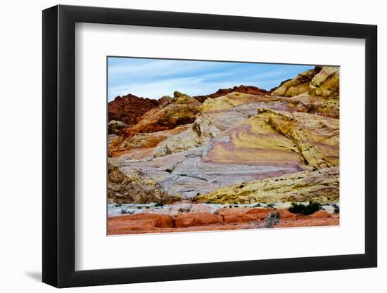 Rocky landscape, White Domes Area, Valley of Fire State Park, Nevada, USA.-Michel Hersen-Framed Photographic Print