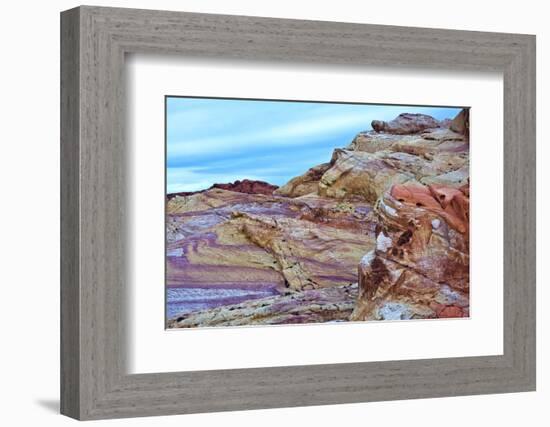 Rocky landscape, White Domes Area, Valley of Fire State Park, Nevada, USA.-Michel Hersen-Framed Photographic Print