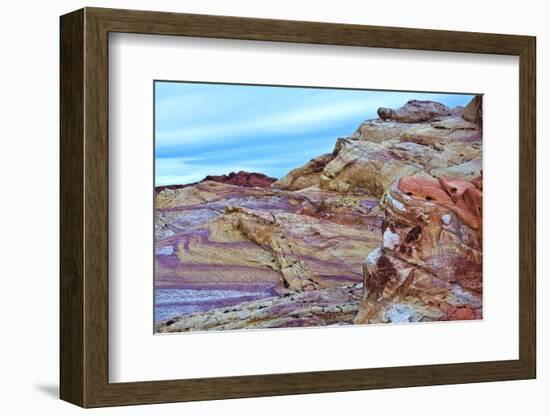 Rocky landscape, White Domes Area, Valley of Fire State Park, Nevada, USA.-Michel Hersen-Framed Photographic Print