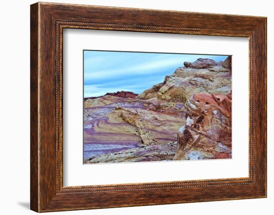 Rocky landscape, White Domes Area, Valley of Fire State Park, Nevada, USA.-Michel Hersen-Framed Photographic Print