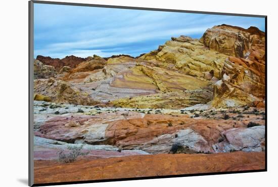 Rocky landscape, White Domes Area, Valley of Fire State Park, Nevada, USA.-Michel Hersen-Mounted Photographic Print