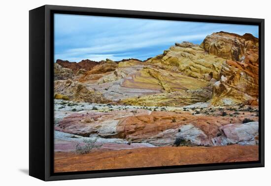 Rocky landscape, White Domes Area, Valley of Fire State Park, Nevada, USA.-Michel Hersen-Framed Premier Image Canvas