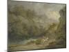 Rocky Landscape with Two Men on a Horse, 1791-George Morland-Mounted Giclee Print