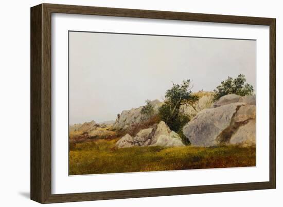 Rocky Landscape-John Frederick Kensett-Framed Giclee Print