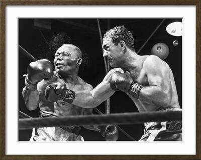 Rocky Marciano Landing a Punch on Jersey Joe Walcott, Sept. 23, 1952' Photo  | Art.com