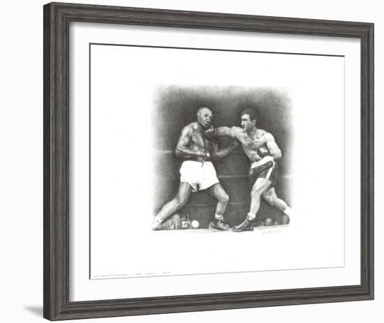 Rocky Marciano: the Punch-Allen Friedlander-Framed Art Print