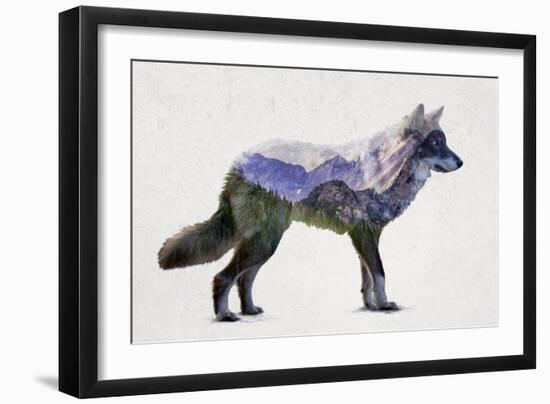 Rocky Mountain Grey Wolf-Davies Babies-Framed Art Print