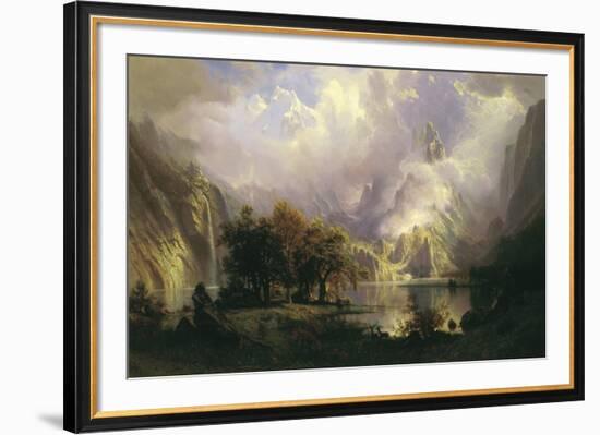 Rocky Mountain Landscape, 1870-Albert Bierstadt-Framed Giclee Print