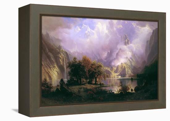 Rocky Mountain Landscape-Albert Bierstadt-Framed Premier Image Canvas