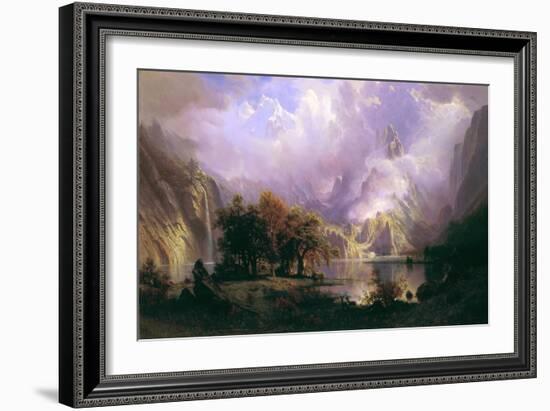 Rocky Mountain Landscape-Albert Bierstadt-Framed Premium Giclee Print