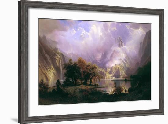 Rocky Mountain Landscape-Albert Bierstadt-Framed Giclee Print