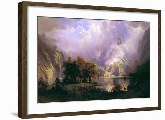 Rocky Mountain Landscape-Albert Bierstadt-Framed Giclee Print