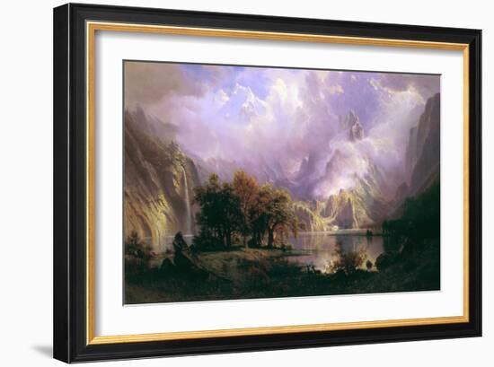 Rocky Mountain Landscape-Albert Bierstadt-Framed Giclee Print