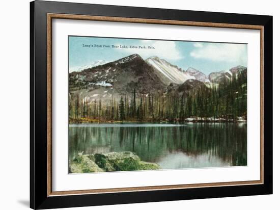 Rocky Mountain National Park, Colorado, Bear Lake View of Long's Peak, Estes Park-Lantern Press-Framed Art Print