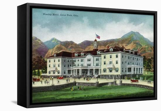 Rocky Mountain National Park, Colorado, Exterior View of the Stanley Hotel, Estes Park-Lantern Press-Framed Stretched Canvas