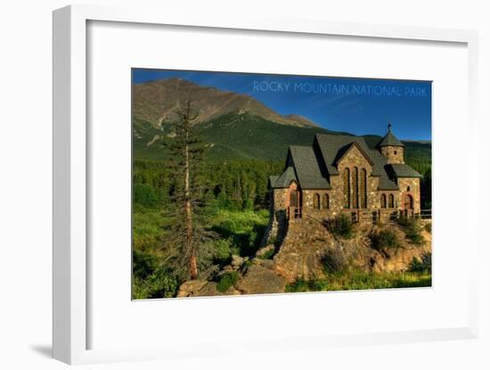 Rocky Mountain National Park, Colorado - St. Malos Chapel-Lantern Press-Framed Art Print