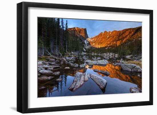 Rocky Mountain National Park, Colorado: Sunrise On Dream Lake-Ian Shive-Framed Photographic Print