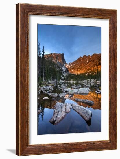 Rocky Mountain National Park, Colorado: Sunrise On Dream Lake-Ian Shive-Framed Photographic Print