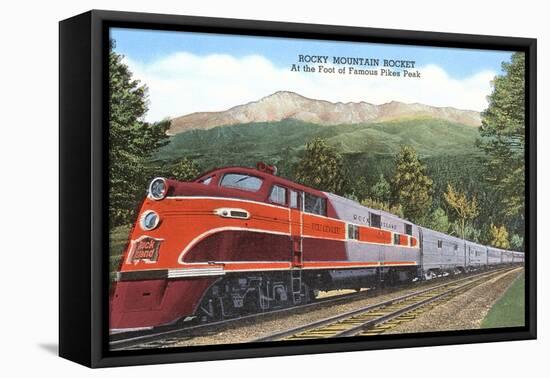 Rocky Mountain Rocket Train-null-Framed Stretched Canvas