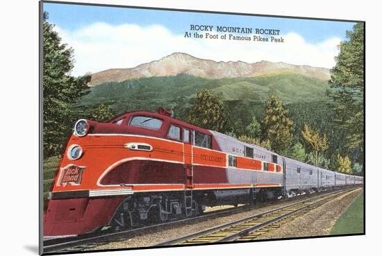 Rocky Mountain Rocket Train-null-Mounted Art Print