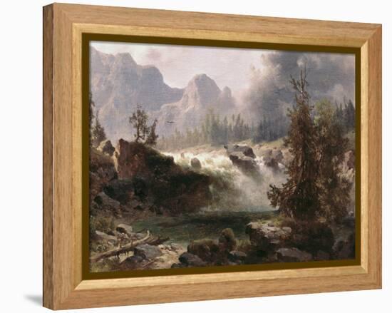 Rocky Mountain Stream-Albert Bierstadt-Framed Premier Image Canvas