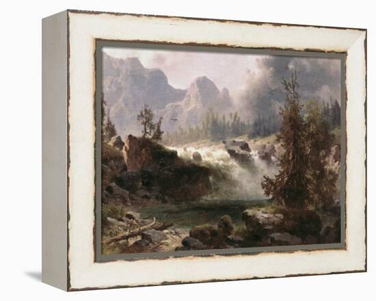 Rocky Mountain Stream-Albert Bierstadt-Framed Premier Image Canvas