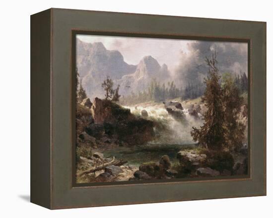 Rocky Mountain Stream-Albert Bierstadt-Framed Premier Image Canvas