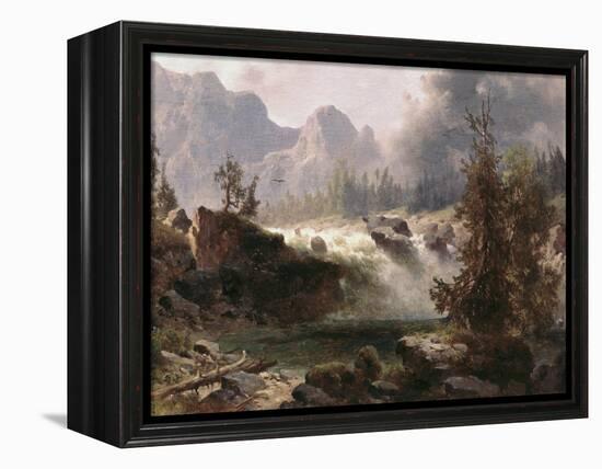 Rocky Mountain Stream-Albert Bierstadt-Framed Premier Image Canvas