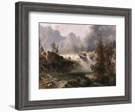 Rocky Mountain Stream-Albert Bierstadt-Framed Giclee Print