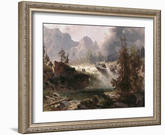 Rocky Mountain Stream-Albert Bierstadt-Framed Giclee Print