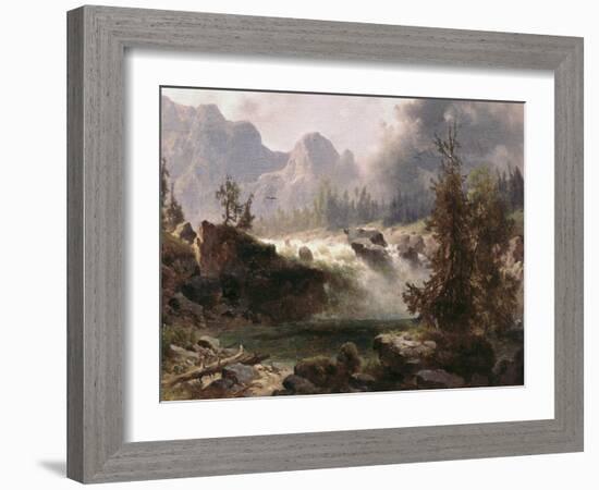 Rocky Mountain Stream-Albert Bierstadt-Framed Giclee Print