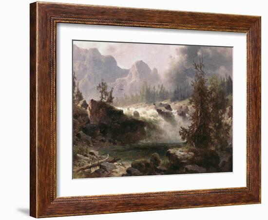 Rocky Mountain Stream-Albert Bierstadt-Framed Giclee Print