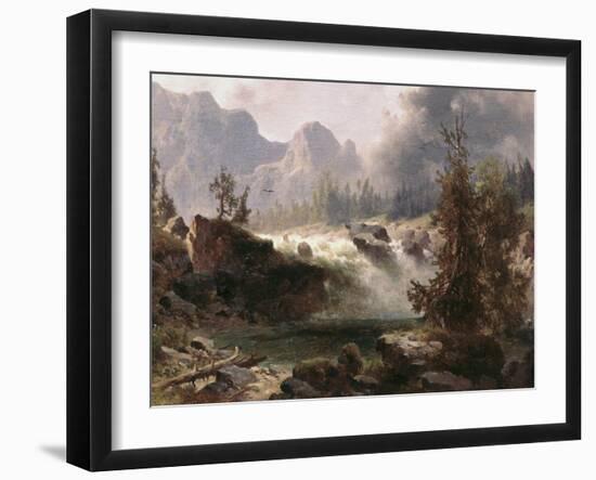 Rocky Mountain Stream-Albert Bierstadt-Framed Giclee Print