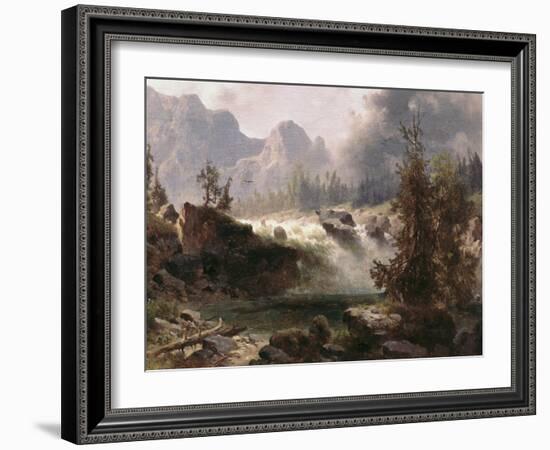 Rocky Mountain Stream-Albert Bierstadt-Framed Giclee Print